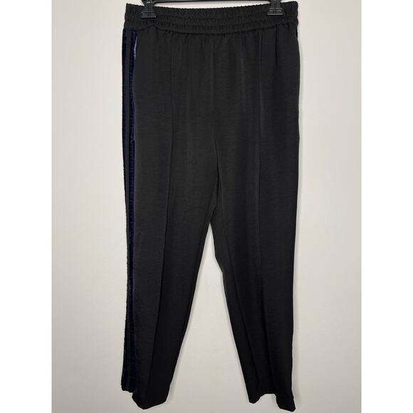 Scotch & Soda womens Tailored Pants Velvet Side Tapes size S Black - Picture 11 of 12